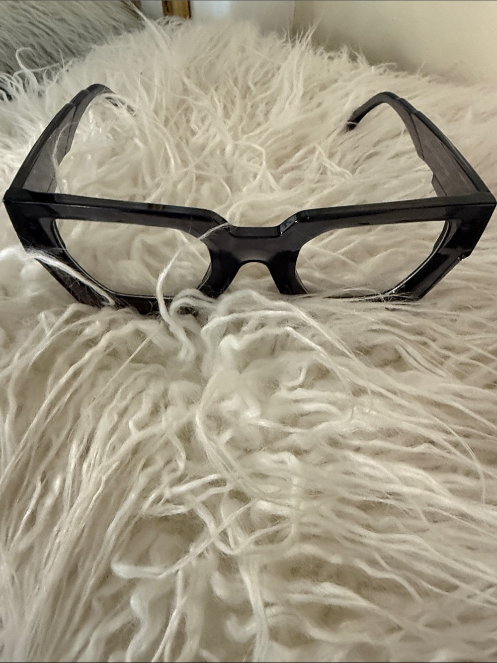 Black Geometric Women's Fashion Glasses